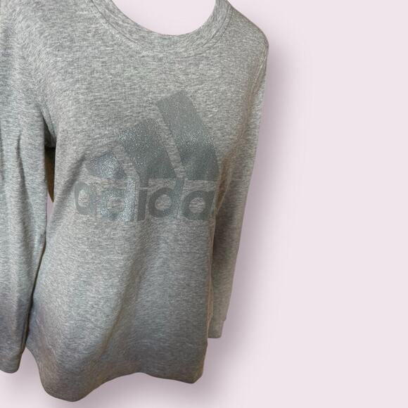 Adidas gray crewneck sweatshirt women's size S - Picture 2 of 7